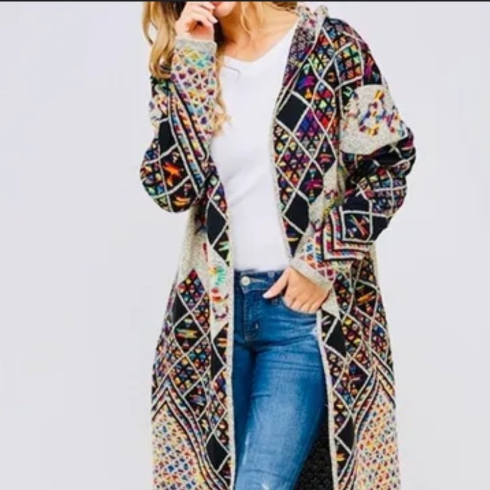 Aztec Duster Cardigan